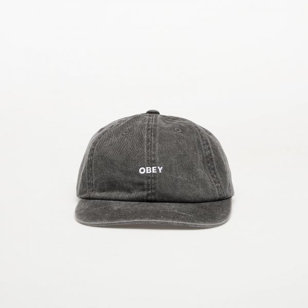 Kšiltovka OBEY Pigment Bold 6 Panel Strapback Pigment Black Universal