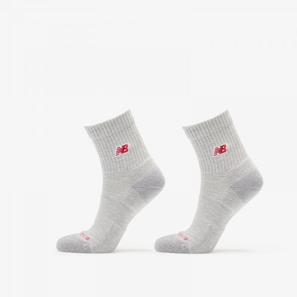 Ponožky New Balance Active Premium Crew Quarter 2-Pack Athletic Grey L
