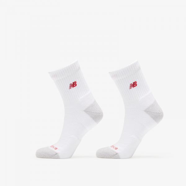 Ponožky New Balance Active Premium Crew Quarter 2-Pack White XL