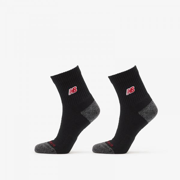 Ponožky New Balance Active Premium Crew Quarter 2-Pack Black M