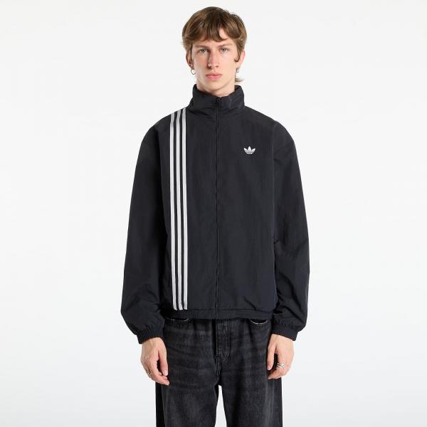 Bunda adidas Firebird Front Stripes Woven Track Top Black/ Stone Khaki/ Better Scarlet XXL
