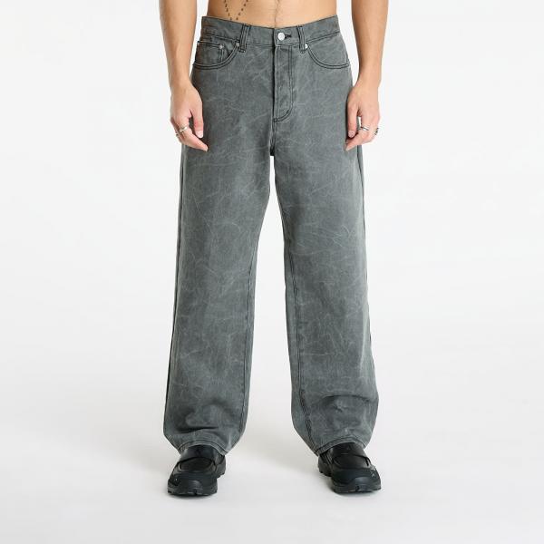 Kalhoty OBEY Classic Wrinkle Baggy Denim Black Wrinkle Wash W36