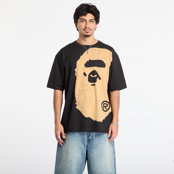 Tričko A BATHING APE Bleached Big Ape Head Relaxed Fit Tee Black XXL