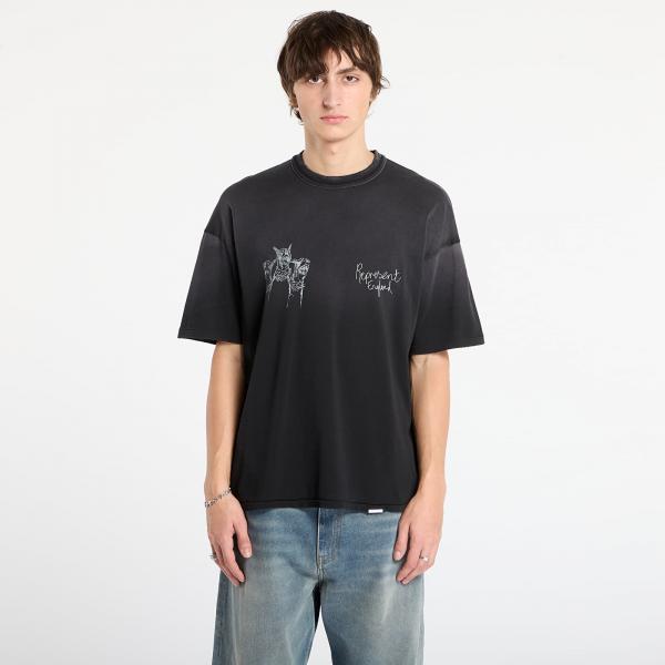 Tričko REPRESENT Hand Drawn Thoroughbred Dogs T-Shirt Aged Black S