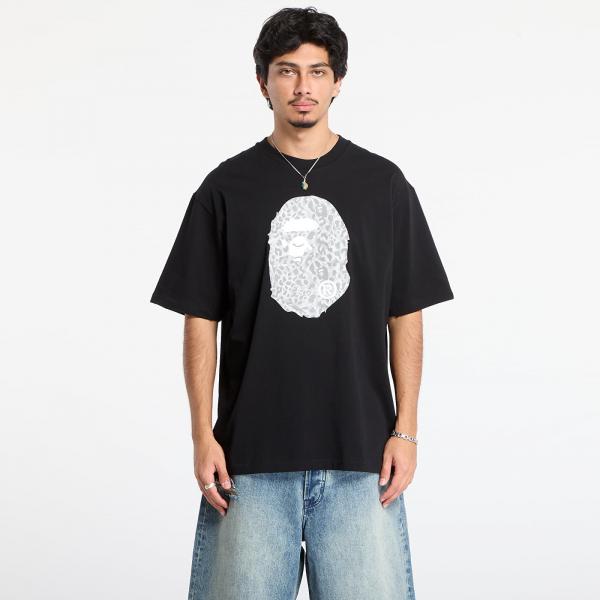 Tričko A BATHING APE Wild Leopard Pattern Ape Head Relaxed Fit Tee Black XXL