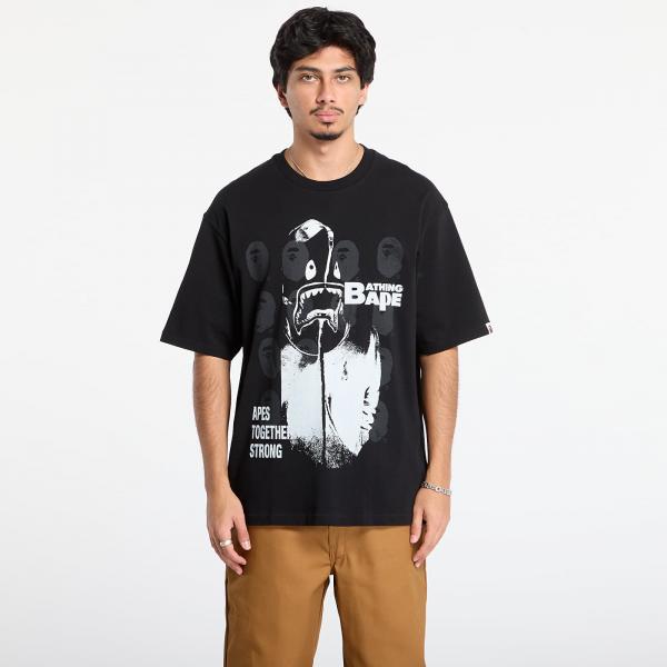 Tričko A BATHING APE Spray Print Multi Logo Relaxed Fit Tee Black L