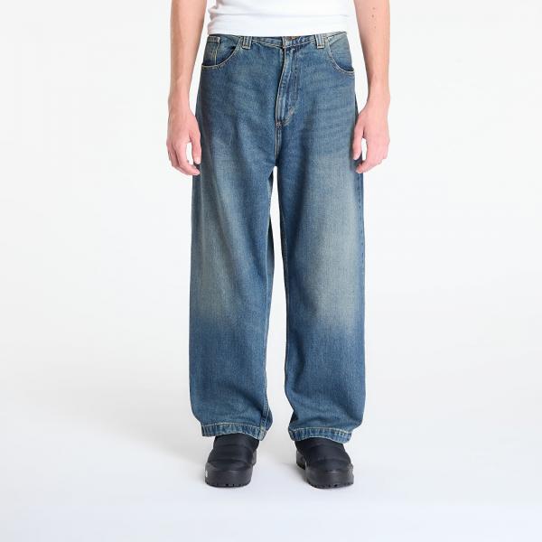 Kalhoty Carhartt WIP Brandon Pant Blue Worn Used Wash M