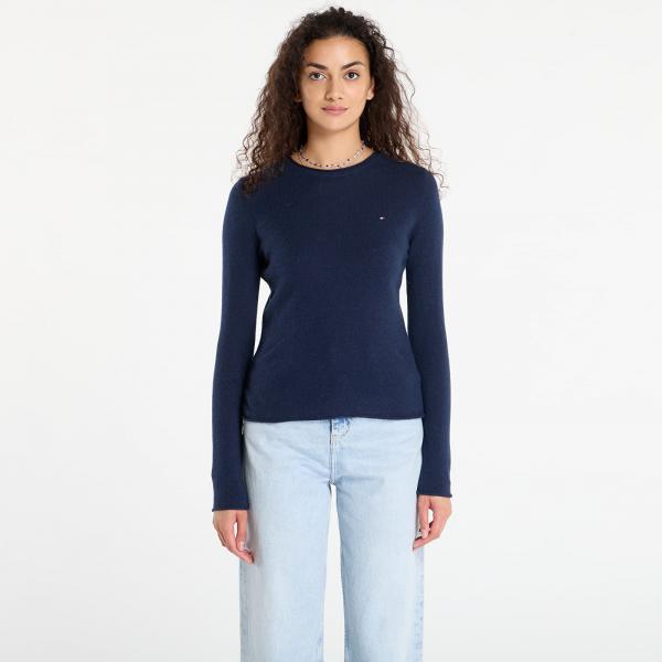 Svetr Tommy Hilfiger Soft Wool C-Nk Ls Sweater Blue M
