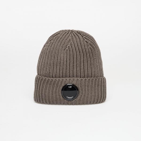 Čepice C.P. Company Extrafine Merino Wool Lens Beanie Walnut Beige Universal