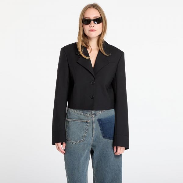 Bunda Off-White Wo Gab Big Bookish Crop Jacket Black/ Electric Blue S