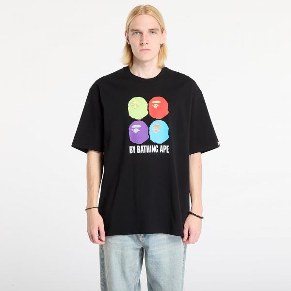 Tričko A BATHING APE Apple Graphic By Bathing Ape Relaxed Fit Tee Black XL