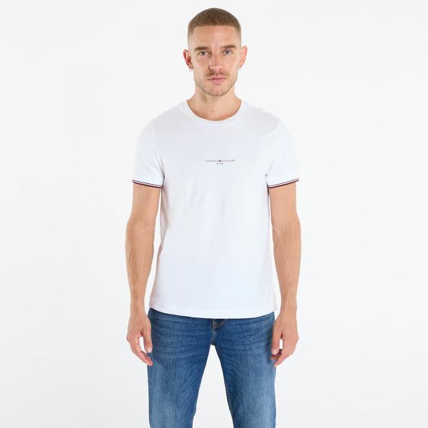 Tričko Tommy Hilfiger Slim Jersey Tipped T-Shirt White XL
