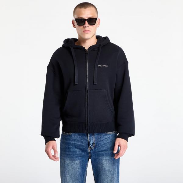 Mikina Daily Paper Boxy Zip Up Hoodie Black XL