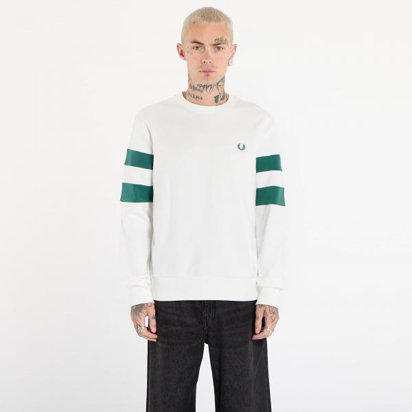 Mikina FRED PERRY Peached Tipped Sleeve Sweatshirt Snow White M