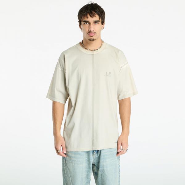 Tričko C.P. Company 24/1 Jersey Short Sleeve Printed Logo T-Shirt Pistachio Shell Beige XL