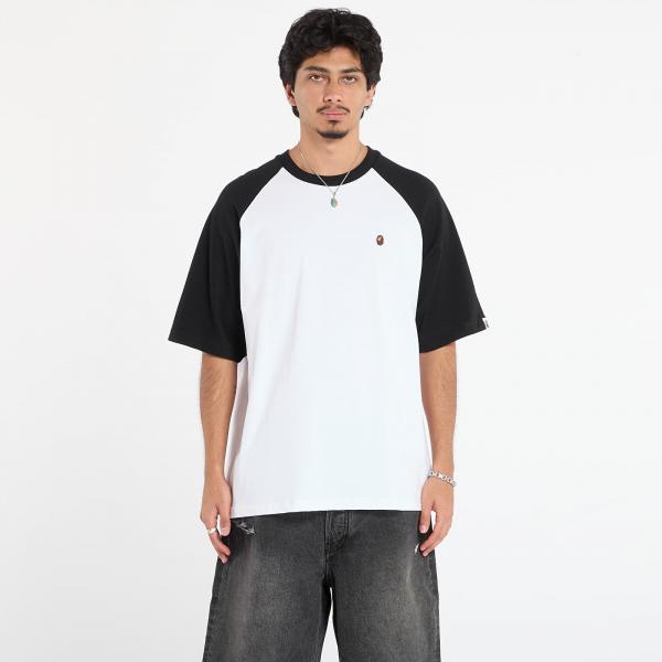 Tričko A BATHING APE One Point Relaxed Fit Raglan Tee White XL