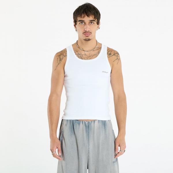Tílko Off-White Off Bookish Rib Tanktop White/ Black XL