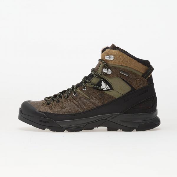 Tenisky Salomon X-Alp Mid Gtx Distressed Ltr Dark Earth/ Black/ Deep Lichen Green EUR 44 2/3
