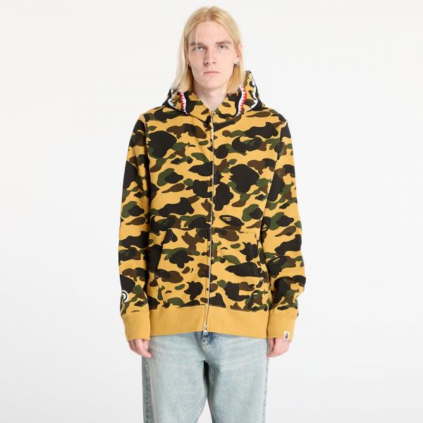 Mikina A BATHING APE 1St Camo Shark Full Zip Hoodie UNISEX Yellow L