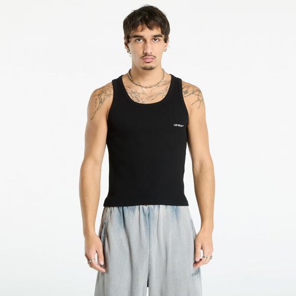 Tílko Off-White Off Bookish Rib Tanktop Black/ White XL