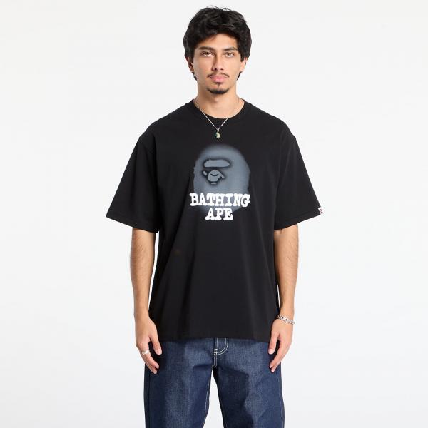 Tričko A BATHING APE Bathing Ape Logo Relaxed Fit Tee Black XXL