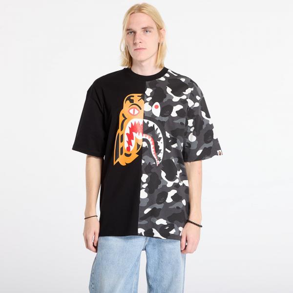 Tričko A BATHING APE City Camo Tiger Shark Relaxed Fit Tee UNISEX Black XL
