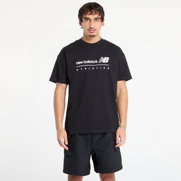 Tričko New Balance Linear Graphic T-Shirt Black S