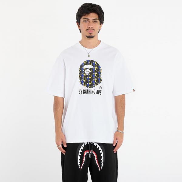 Tričko A BATHING APE Ape Head Pattern By Bathing Ape Relaxed Fit Tee White XXL