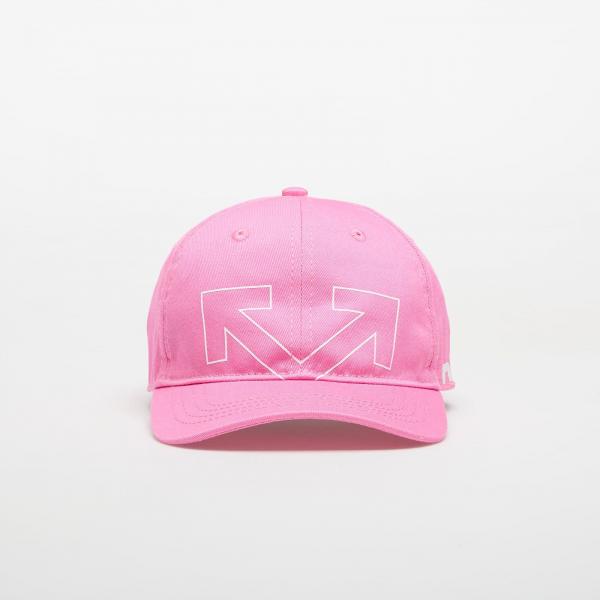 Kšiltovka OFF-WHITE KIDS Type Logo Baseball Fuchsia/ White II