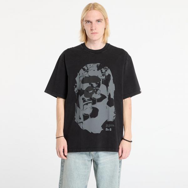Tričko A BATHING APE Ape Head Heavy Washed Relaxed Fit Tee Black L