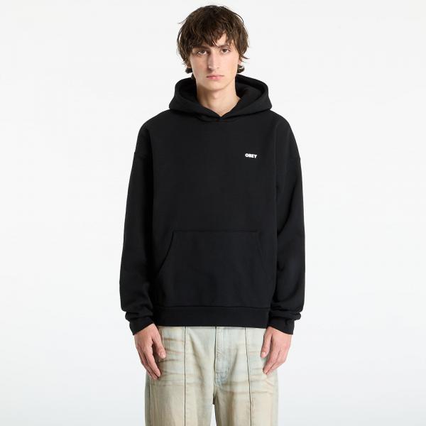 Mikina OBEY Bold Star Extra Heavy Hood Black L
