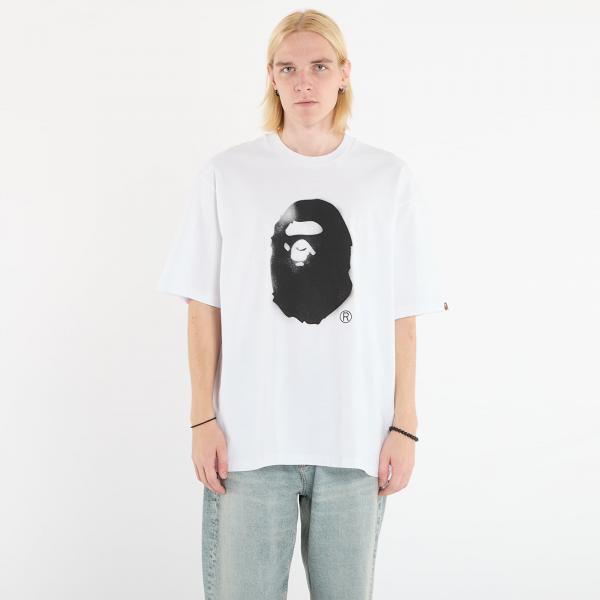 Tričko A BATHING APE Spray Print Ape Head Relaxed Fit Tee 2 White XL