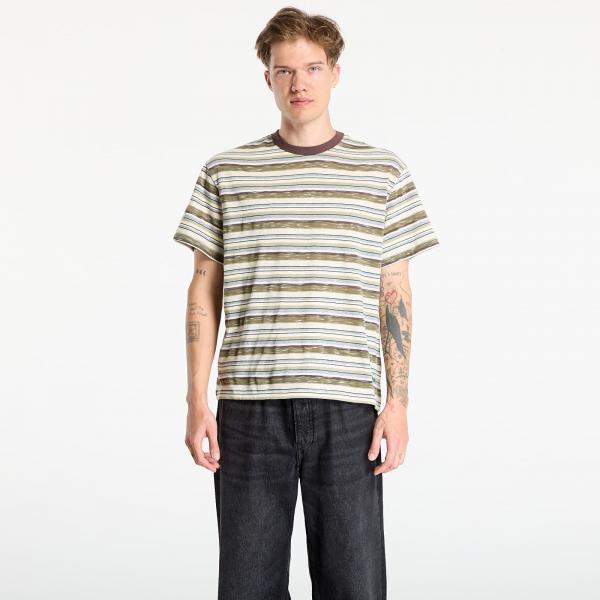 Tričko Brain Dead Toni Stripe T-Shirt Olive/ Multi L