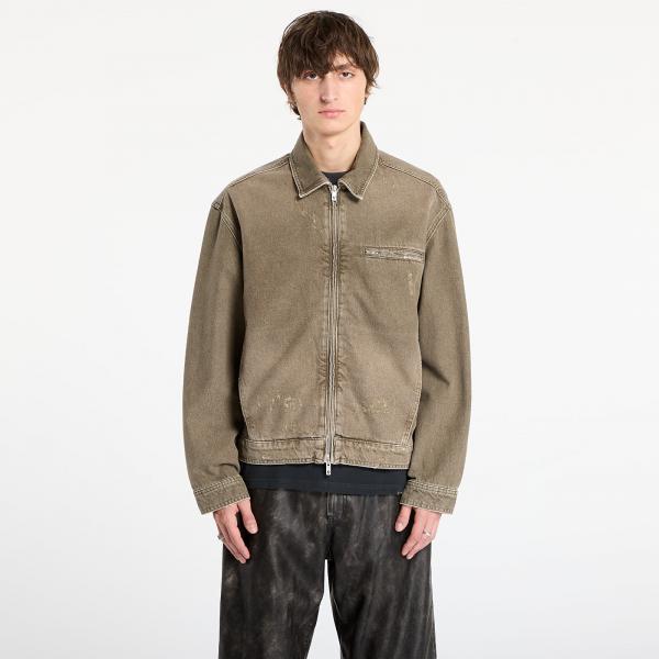 Bunda REPRESENT Collared Denim Jacket Washed Olive S
