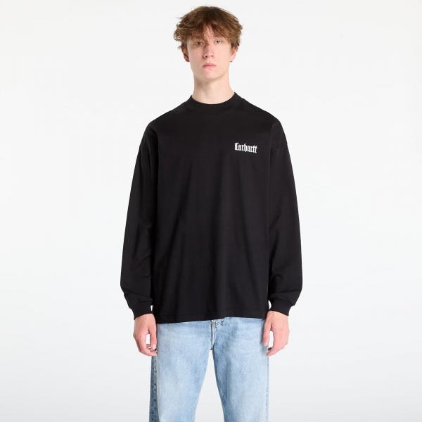 Tričko Carhartt WIP L/S Schooling Mockneck T-Shirt UNISEX Black/ Wax XXL