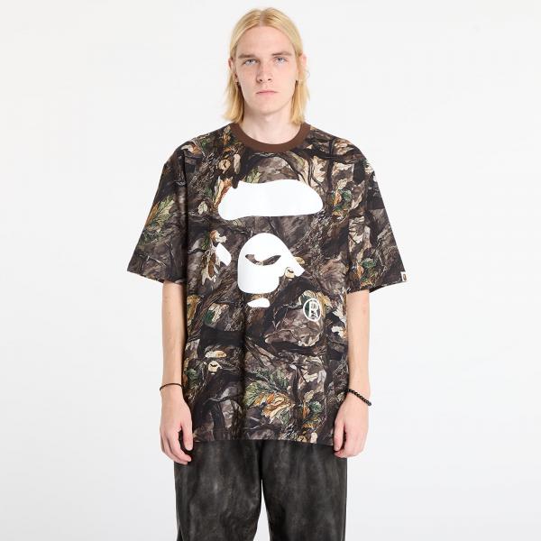 Tričko A BATHING APE Tree Edge Camo Ape Face Relaxed Fit Tee UNISEX Brown XL
