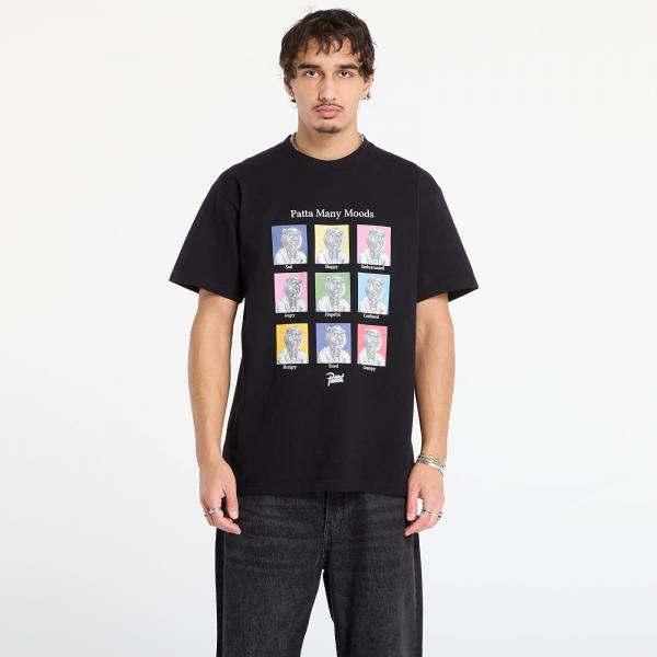 Tričko Patta Many Moods T-Shirt UNISEX Black S