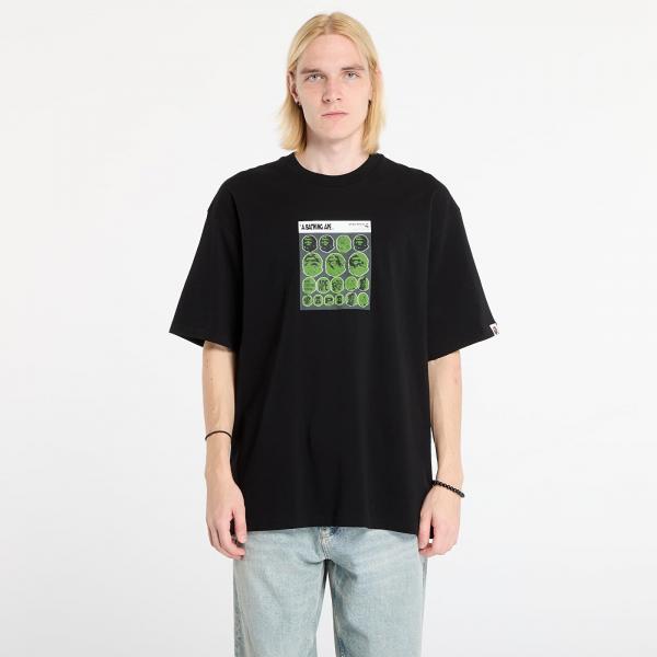 Tričko A BATHING APE Bape Sticker Graphic Relaxed Fit Tee Black L