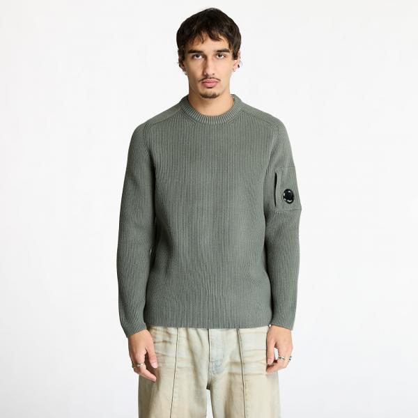 Svetr C.P. Company Full Rib Crewneck Lens Sweater Gunmetal Grey XL