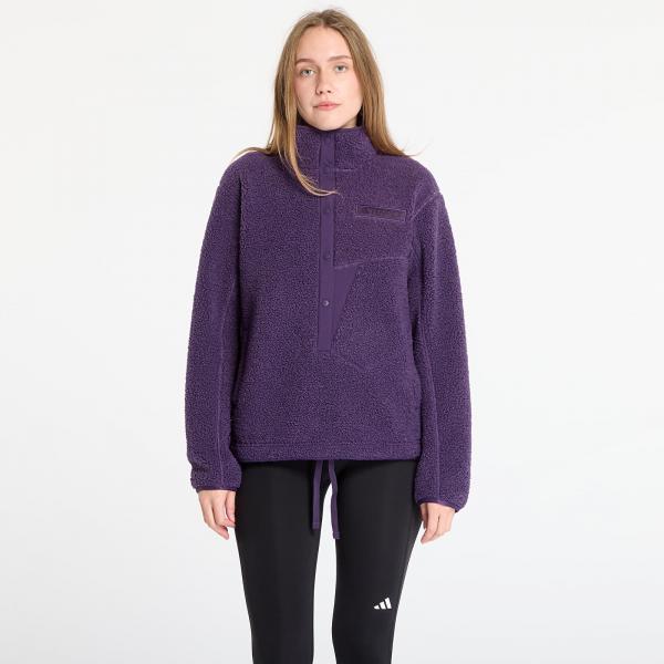 Mikina adidas Terrex Xploric High Pile Fleece Pullover Sweatshirt Aurora Plum/ Semi Flash Aqua L