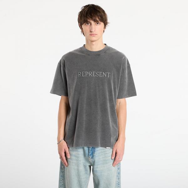 Tričko REPRESENT Embroidered Serif Logo T-Shirt Vintage Grey S