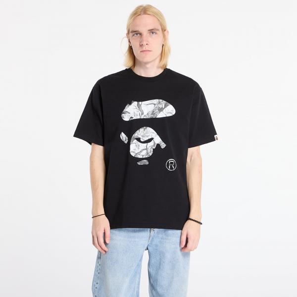 Tričko A BATHING APE Tree Edge Camo Ape Face Tee UNISEX Black/ White S