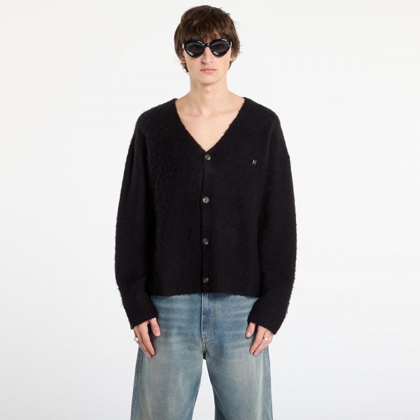 Svetr REPRESENT Textured Knit Cardigan Jet Black XXL