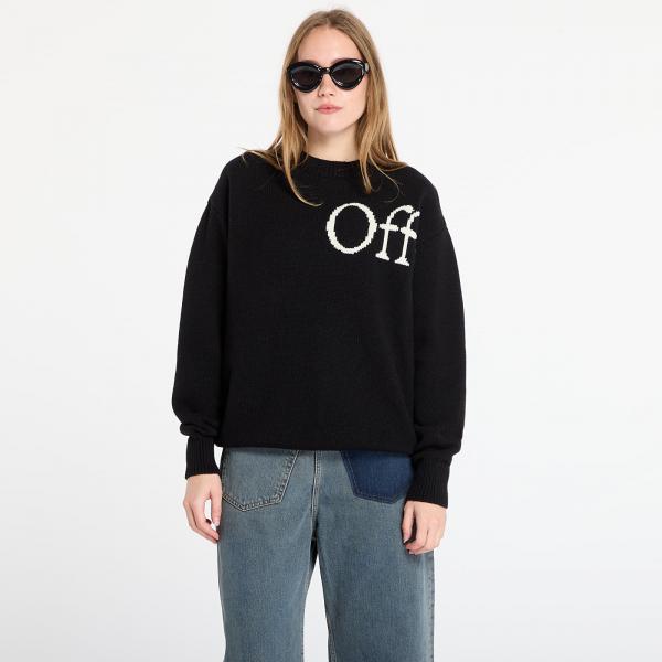 Svetr Off-White Bookish Shared Knit Crewneck Black/ White M