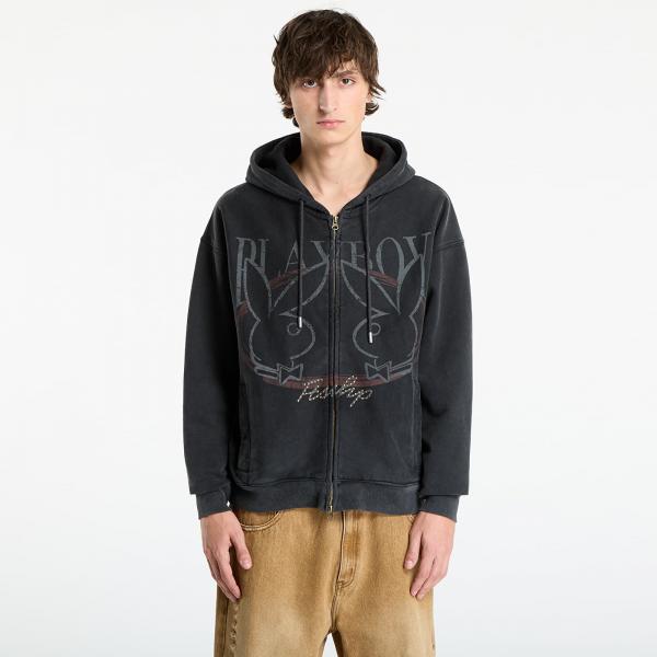 Mikina Playboy x FTSHP Zip-Up Hoodie UNISEX Black XS