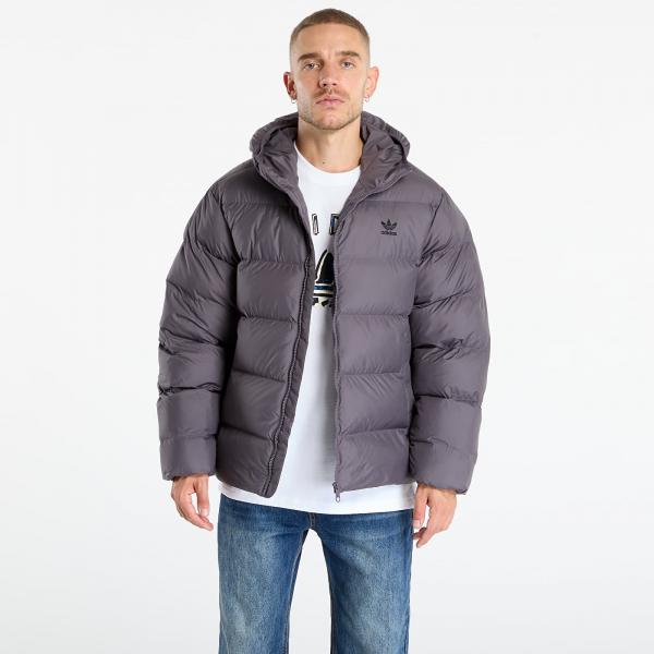 Bunda adidas Tonal Hooded Puffer Jacket Grey Strata/ Print S