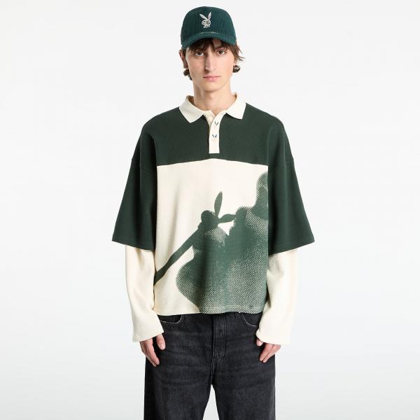 Tričko Playboy x FTSHP Double Sleeve Polo UNISEX Green XL