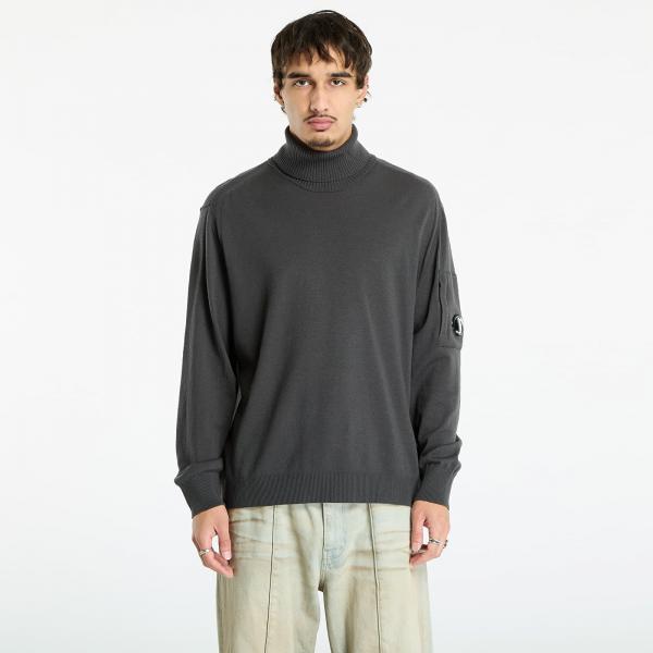 Svetr C.P. Company Extrafine Merino Wool Turtleneck Sweater Dark Shadow Grey XL
