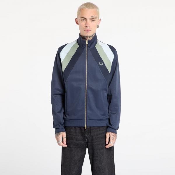Bunda FRED PERRY Striped Panel Track Jacket Dark Airforce L
