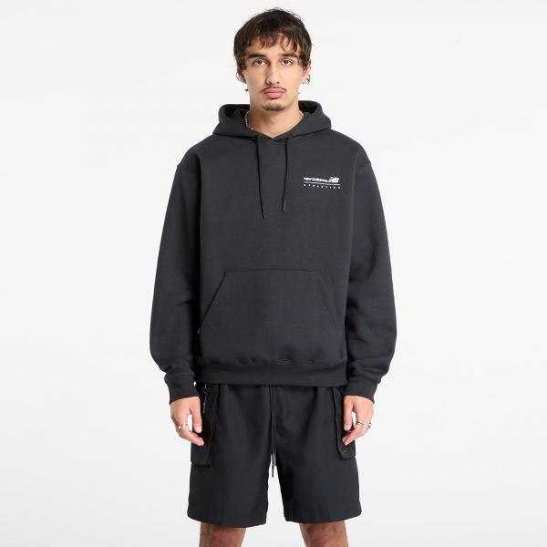 Mikina New Balance Linear Graphic Fleece Hoodie Black M